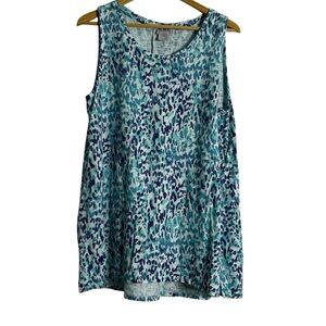 Chico's Blue Print Top